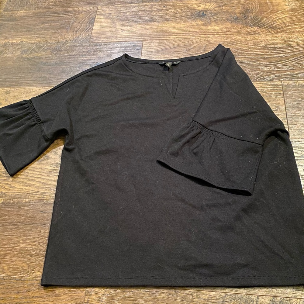 Black v-neck top